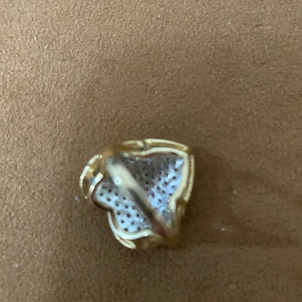 14k solid gold diamond heart ring - Picture 13 of 16